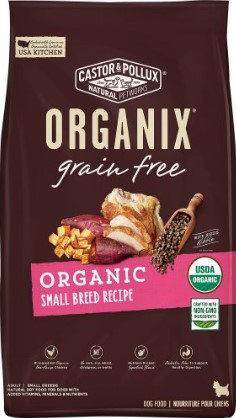 castor and pollux organix organic small breed healthy grains